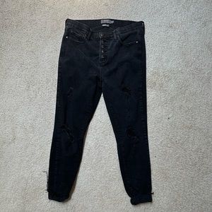 Buttonfly black jeans